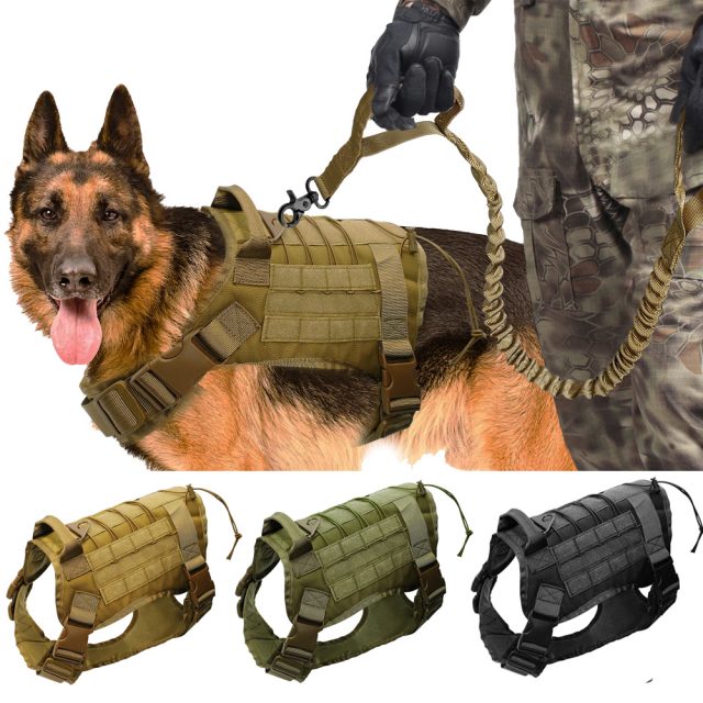 Military Tactical Large Dog Vest Harness - Paws Supply - A Unique Pet ...