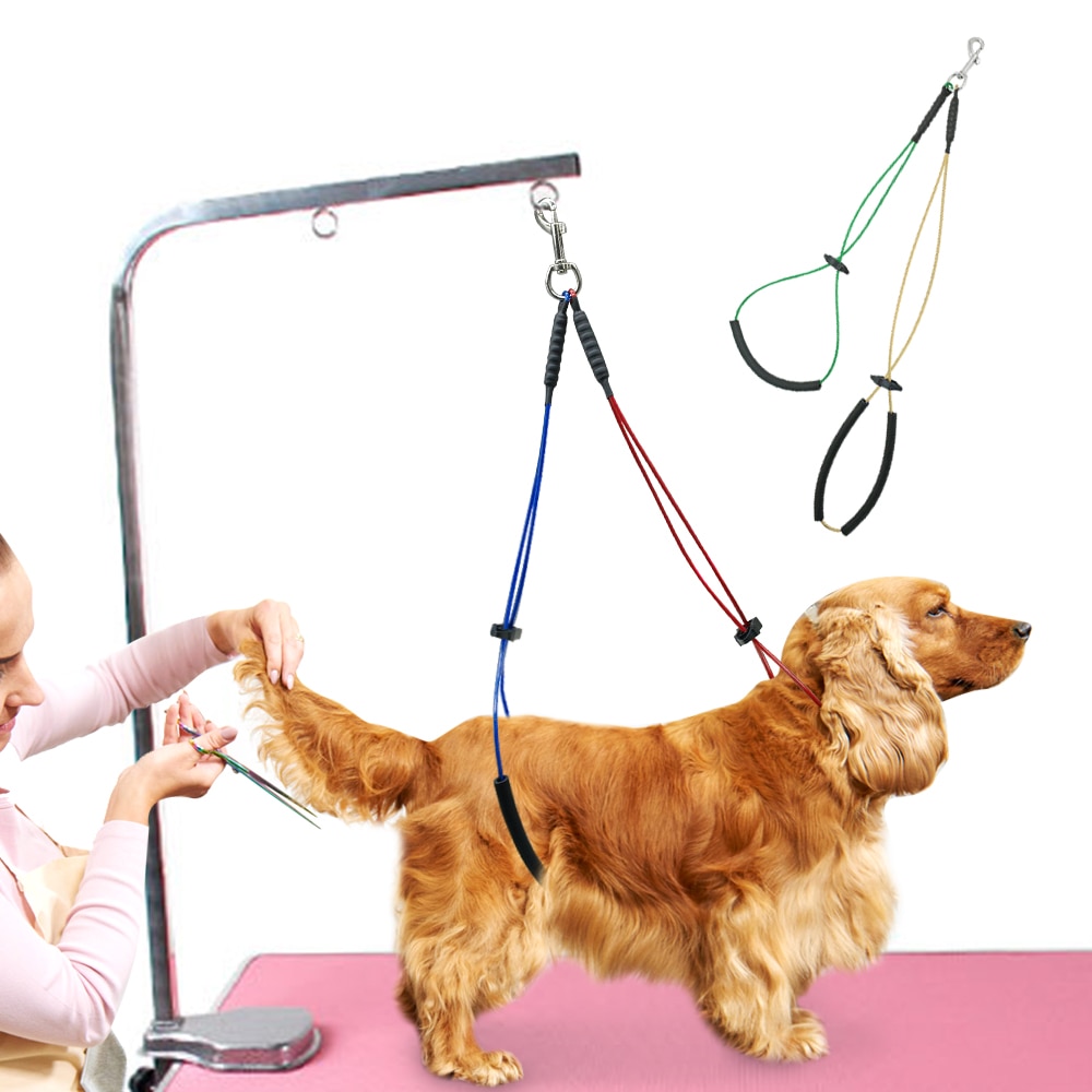 Pet Dog Cat Grooming Loop Table Arm Body Noose Holder Restraint Rope Harness For Dogs Cats Grooming Standing Training