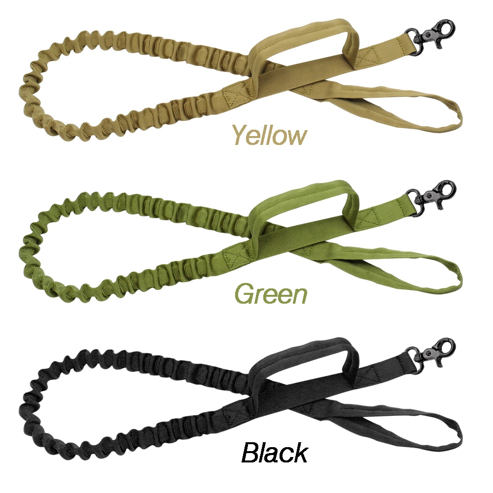 Tactical Dog Bungee Leash Nylon Military Dog No- Pull Training Leads Elastic Dog Pet Leash For Medium Large Pet Walking Training