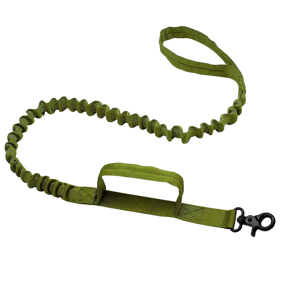 Tactical Dog Bungee Leash Nylon Military Dog No- Pull Training Leads Elastic Dog Pet Leash For Medium Large Pet Walking Training